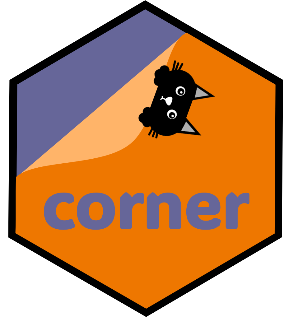 corner hex sticker