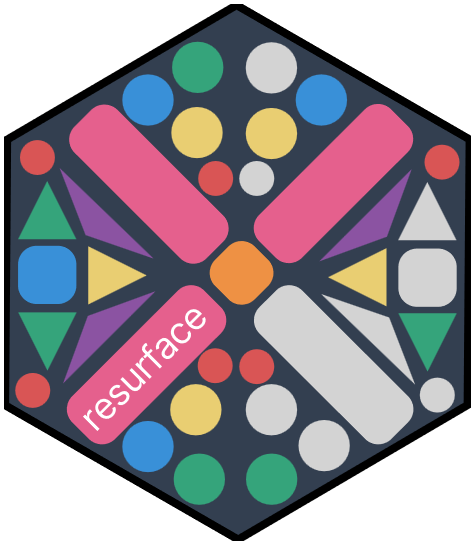 resurface hex sticker